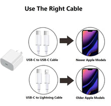Load image into Gallery viewer, for apple iphone 15/16 20w usb type-c charger adapter combo deal with 1m 2m usb-c to c cable | marketzone christchurch