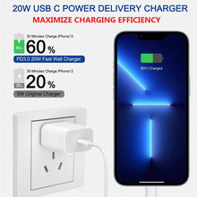 Load image into Gallery viewer, for apple iphone 15/16 20w usb type-c charger adapter combo deal with 1m 2m usb-c to c cable | marketzone christchurch