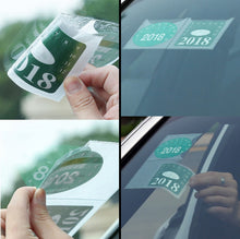 Load image into Gallery viewer, car windshield windscreen clear adhesive pvc display parking decal pass 2 pocket sticker holder | marketzone christchurch