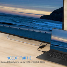 Load image into Gallery viewer, displayport large dp male to vga female converter adapter 1080p full hd (black) | marketzone christchurch