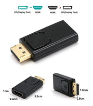 Load image into Gallery viewer, displayport large dp male to hdmi female display port adapter converter 1080p (black) | marketzone christchurch