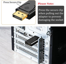 Load image into Gallery viewer, displayport large dp male to hdmi female display port adapter converter 1080p (black) | marketzone christchurch