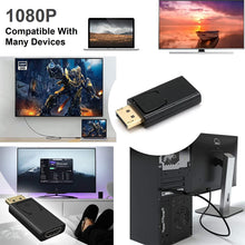 Load image into Gallery viewer, displayport large dp male to hdmi female display port adapter converter 1080p (black) | marketzone christchurch
