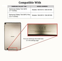 Load image into Gallery viewer, for samsung galaxy tab s9 fe / s9 fe+ premium pu leather full protection magnetic smart cover | marketzone christchurch