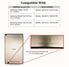 Load image into Gallery viewer, for samsung galaxy tablet s9 / s9 plus / s9 ultra full protection slim pu leather smart cover case | marketzone christchurch