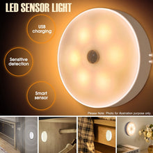 Load image into Gallery viewer, Motion Sensor LED USB Charging Night Light 4000K Warm White