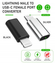 Load image into Gallery viewer, lightning male to usb type-c female port converter | marketzone christchurch
