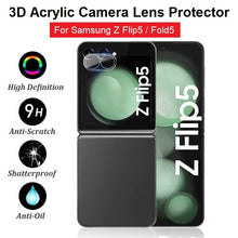 Load image into Gallery viewer, for samsung galaxy z flip5 fold5 5g 3d clear acrylic premium camera lens protector | marketzone christchurch