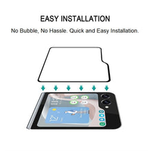 Load image into Gallery viewer, for samsung galaxy z flip5 premium clear / privacy front led screen tempered glass protector | marketzone christchurch