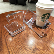 Load image into Gallery viewer, for samsung galaxy z flip 5 hard polycarbonate pc clear case with hinge protection | marketzone christchurch