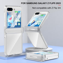 Load image into Gallery viewer, for samsung galaxy z flip 5 hard polycarbonate pc clear case with hinge protection | marketzone christchurch