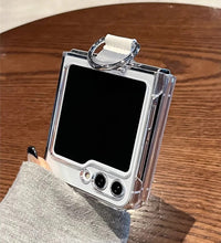 Load image into Gallery viewer, samsung galaxy z flip 6 clear hard acrylic ring case | marketzone christchurch