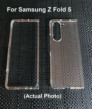Load image into Gallery viewer, for samsung galaxy z fold 5 5g hard crystal clear polycarbonate back and front protection cover | marketzone christchurch