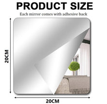 Load image into Gallery viewer, self adhesive shatterproof acrylic square mirror 20x20cm 2mm thickness | marketzone christchurch