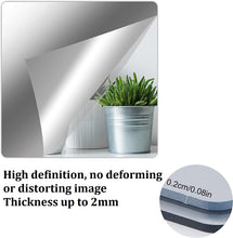 Load image into Gallery viewer, self adhesive shatterproof acrylic square mirror 20x20cm 2mm thickness | marketzone christchurch