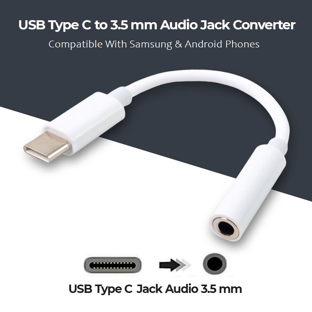 For Samsung Android Phones USB Type-C To Headphone Jack