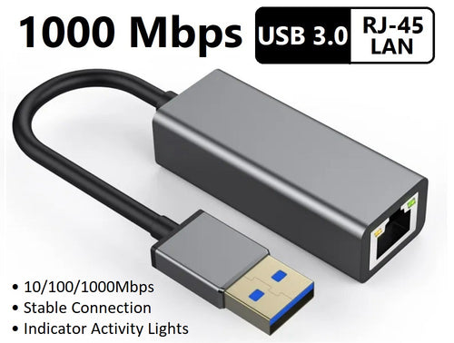 usb 3.0 to rj45 10/100/1000 gigabit ethernet internet network lan adapter | marketzone christchurch