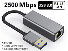 Load image into Gallery viewer, usb3.0 to ethernet rj45 port 2500mbps network adapter | marketzone christchurch