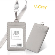 Load image into Gallery viewer, genuine leather bus card work pass holder cover with lanyard | marketzone christchurch
