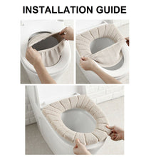 Load image into Gallery viewer, winter warm soft fabric bathroom toilet seat covers | marketzone christchurch