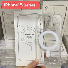 Load image into Gallery viewer, for apple iphone 15 series premium magsafe compatible clear tpu + hard acrylic back protection cover | marketzone christchurch