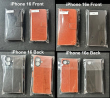 Load image into Gallery viewer, iphone 15 / 16 series pu leather flip wallet cover with lens protection | marketzone christchurch