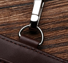 Load image into Gallery viewer, genuine leather bus card work pass holder cover with lanyard | marketzone christchurch