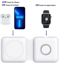 Load image into Gallery viewer, 15w 2 in 1 magnetic wireless charger magsafe compatible portable foldable charging station | marketzone christchurch
