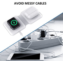 Load image into Gallery viewer, 15w 2 in 1 magnetic wireless charger magsafe compatible portable foldable charging station | marketzone christchurch