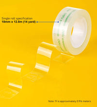 Load image into Gallery viewer, 18mm transparent clear single side home office adhesive tape | marketzone christchurch