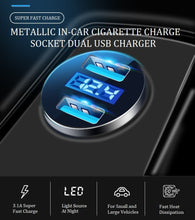 Load image into Gallery viewer, dual usb 3.1a 5v with led display car phone charger | marketzone christchurch