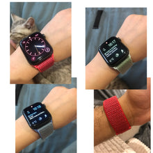 Load image into Gallery viewer, woven nylon fabric loop velcro straps bands for apple watch | marketzone christchurch