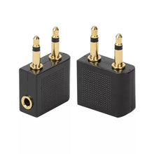 Load image into Gallery viewer, 3.5mm male to 3.5mm female gold plated connectors airplane headphone adapter | marketzone christchurch