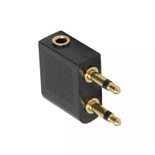 Load image into Gallery viewer, 3.5mm male to 3.5mm female gold plated connectors airplane headphone adapter | marketzone christchurch