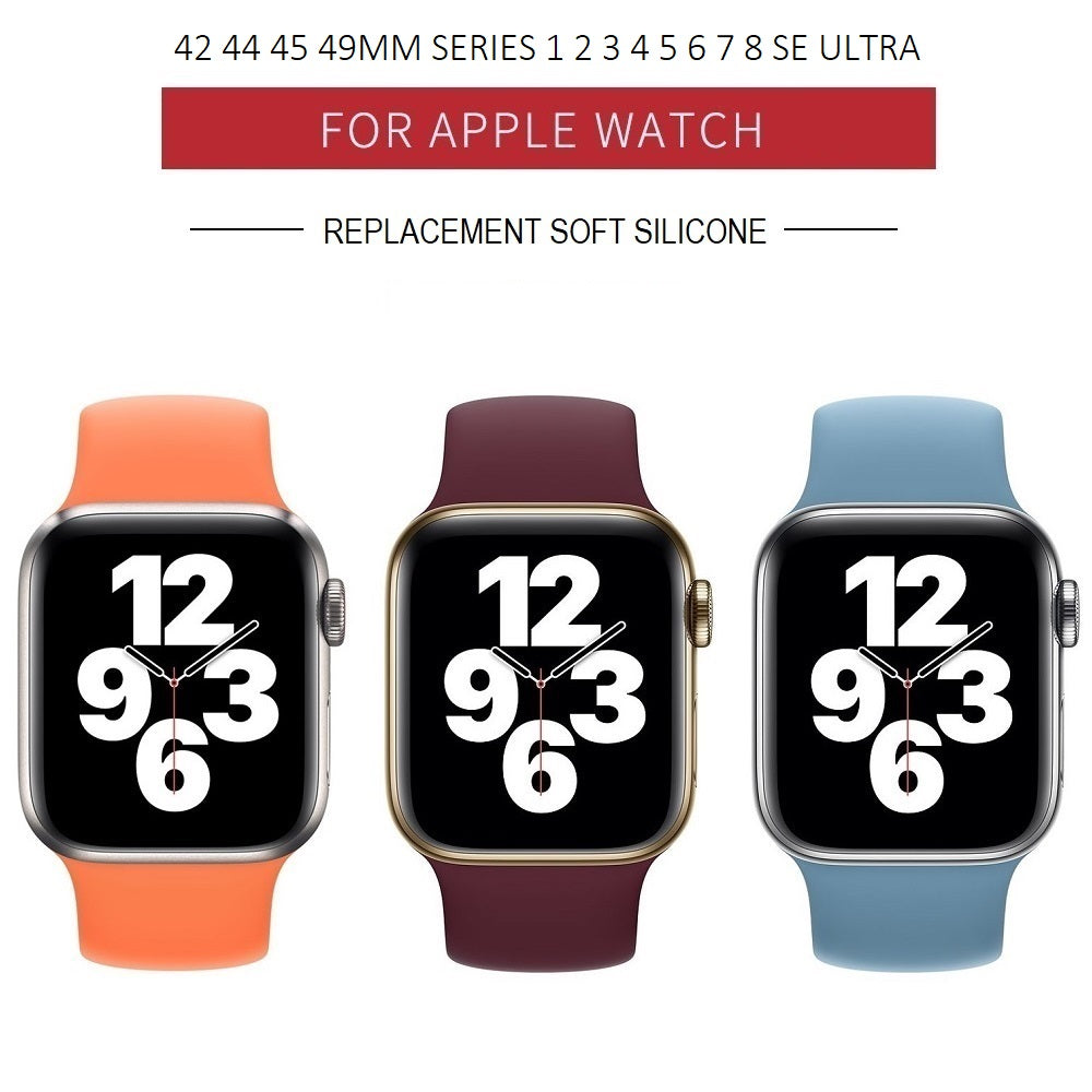 replacement soft silicone straps bands for apple watch 42 44 45mm | marketzone christchurch