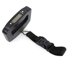Load image into Gallery viewer, digital travel portable weighing luggage scale 50kg black | marketzone christchurch