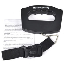 Load image into Gallery viewer, digital travel portable weighing luggage scale 50kg black | marketzone christchurch