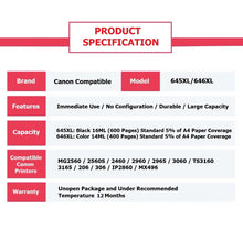 Load image into Gallery viewer, canon replacement ink cartridges pg-645xl cl-646xl for canon printers | marketzone christchurch