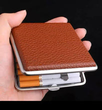 Load image into Gallery viewer, slim fashionable cigarette pu leather metal case for 20 cigarettes | marketzone christchurch