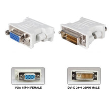 Load image into Gallery viewer, vga female to dvi 24+1 male video port adapter converter | marketzone christchurch