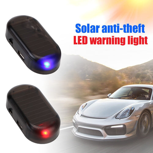 dummy solar car led flash blinking anti theft warning security light | marketzone christchurch