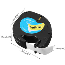 Load image into Gallery viewer, dymo letratag label tape replacement cartridges 12mm x 4m | marketzone christchurch