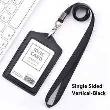 Load image into Gallery viewer, genuine leather card sleeve pass holder with matching lanyard | marketzone christchurch