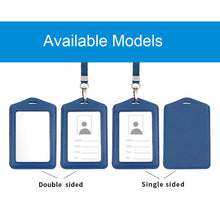Load image into Gallery viewer, genuine leather card sleeve pass holder with matching lanyard | marketzone christchurch
