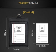 Load image into Gallery viewer, genuine leather bus card work pass holder cover with lanyard | marketzone christchurch