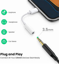 Load image into Gallery viewer, lightning to 3.5mm headphone audio jack adapter connector | marketzone christchurch