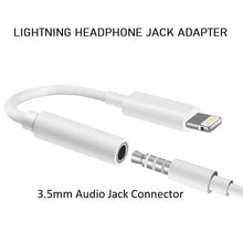 Load image into Gallery viewer, lightning to 3.5mm headphone audio jack adapter connector | marketzone christchurch