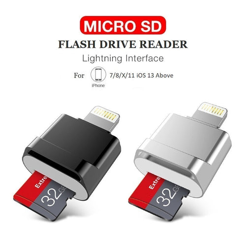 lightning to microsd card flash drive reader adapter for iphone | marketzone christchurch