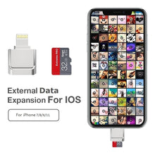 Load image into Gallery viewer, lightning to microsd card flash drive reader adapter for iphone | marketzone christchurch