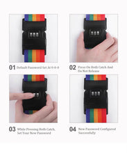 Load image into Gallery viewer, luggage suitcase travel belt strap optional 3 pin number buckle lock | marketzone christchurch